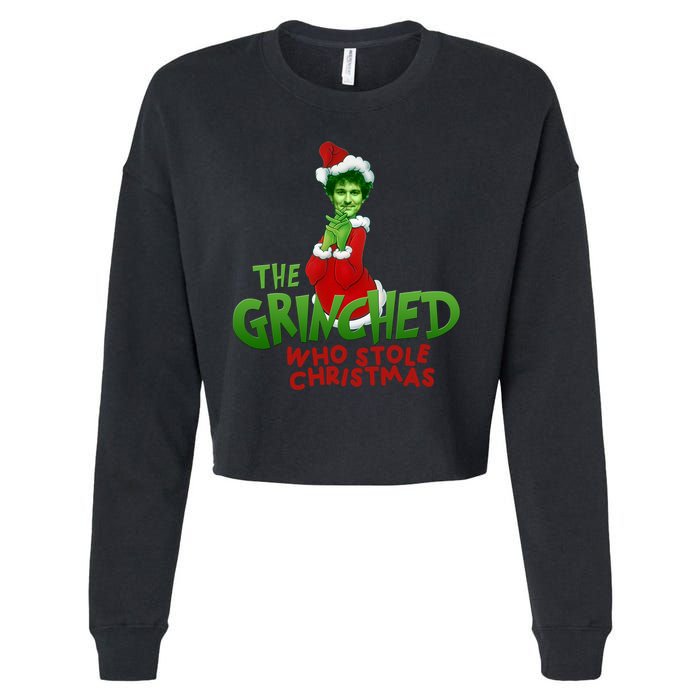 FTX SBF Sam Bankman Fried The Grinched Who Stole Christmas Cropped Pullover Crew