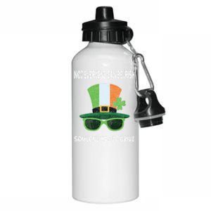 Funny Sarcastic St Patricks Day Saying Lucky Irish Shamrock Meaningful Gift Aluminum Water Bottle