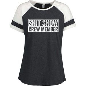 Funny Shit Show Crew Member Enza Ladies Jersey Colorblock Tee