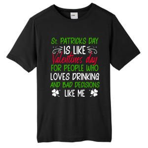 Funny Sarcastic St Patricks Day Saying Lucky Irish Shamrock Gift Tall Fusion ChromaSoft Performance T-Shirt