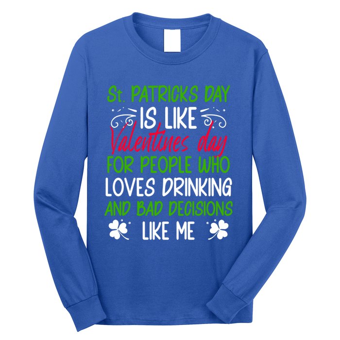 Funny Sarcastic St Patricks Day Saying Lucky Irish Shamrock Gift Long Sleeve Shirt