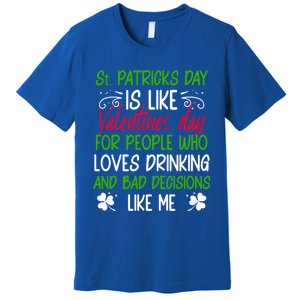 Funny Sarcastic St Patricks Day Saying Lucky Irish Shamrock Gift Premium T-Shirt