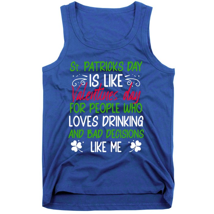 Funny Sarcastic St Patricks Day Saying Lucky Irish Shamrock Gift Tank Top