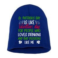 Funny Sarcastic St Patricks Day Saying Lucky Irish Shamrock Gift Short Acrylic Beanie