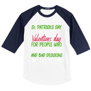 Funny Sarcastic St Patricks Day Saying Lucky Irish Shamrock Gift Baseball Sleeve Shirt