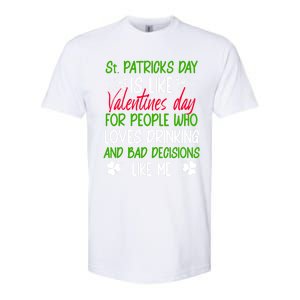 Funny Sarcastic St Patricks Day Saying Lucky Irish Shamrock Gift Softstyle CVC T-Shirt