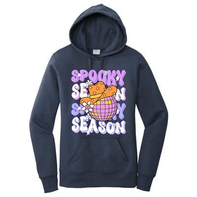 Funny Saying Spooky Season Halloween Disco Lover Gift Women's Pullover Hoodie