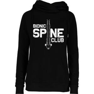 Funny Spine Surgery Gift For Men Women Bionic Spine Club Womens Funnel Neck Pullover Hood