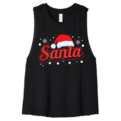 Funny Santa SantaS Favorite Ho Matching Couple Christmas Women's Racerback Cropped Tank