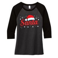 Funny Santa SantaS Favorite Ho Matching Couple Christmas Women's Tri-Blend 3/4-Sleeve Raglan Shirt