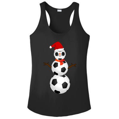 Funny Soccer Snow Christmas Xmas Soccer Lovers For Boys Funny Gift Ladies PosiCharge Competitor Racerback Tank