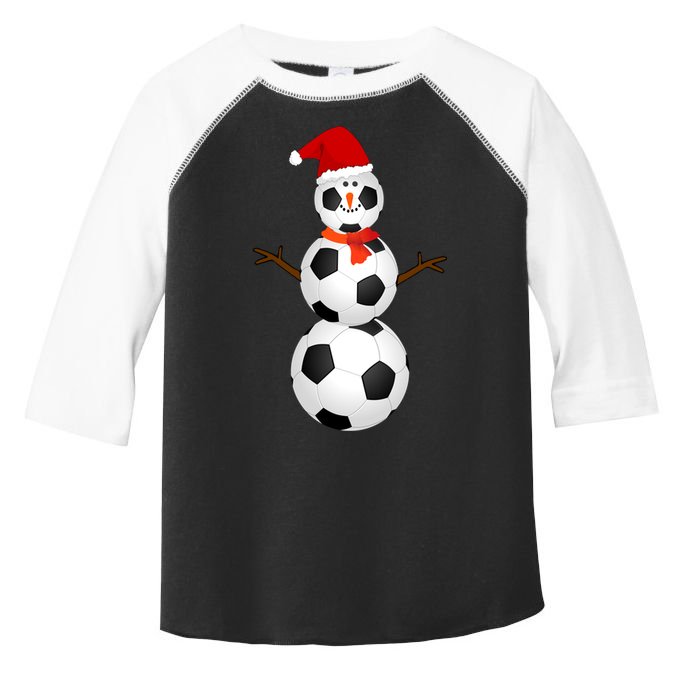 Funny Soccer Snow Christmas Xmas Soccer Lovers For Boys Funny Gift Toddler Fine Jersey T-Shirt