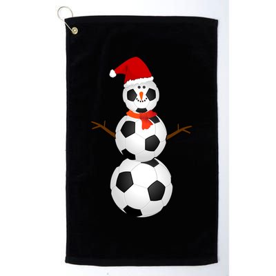 Funny Soccer Snow Christmas Xmas Soccer Lovers For Boys Funny Gift Golf Towel