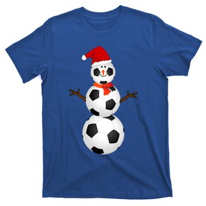 Funny Soccer Snow Christmas Xmas Soccer Lovers For Boys Funny Gift T-Shirt