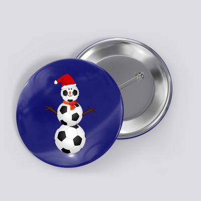 Funny Soccer Snow Christmas Xmas Soccer Lovers For Boys Funny Gift Button