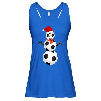 Funny Soccer Snow Christmas Xmas Soccer Lovers For Boys Funny Gift Ladies Essential Flowy Tank