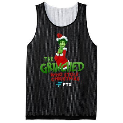 FTX SBF The Grinched Who Stole Christmas Funny Sam Bankman Fried Mesh Reversible Basketball Jersey Tank