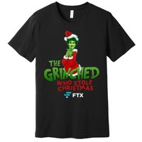 FTX SBF The Grinched Who Stole Christmas Funny Sam Bankman Fried Premium T-Shirt