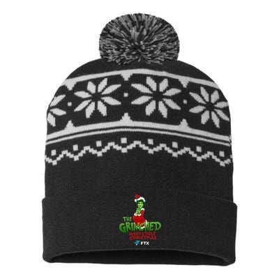 FTX SBF The Grinched Who Stole Christmas Funny Sam Bankman Fried USA-Made Snowflake Beanie