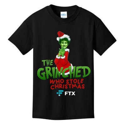 FTX SBF The Grinched Who Stole Christmas Funny Sam Bankman Fried Kids T-Shirt