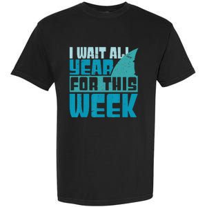 Funny Shark Tee I Wait All Year For This Week Shark Tee Garment-Dyed Heavyweight T-Shirt