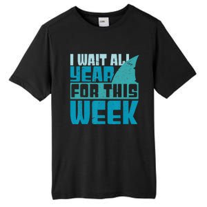 Funny Shark Tee I Wait All Year For This Week Shark Tee Tall Fusion ChromaSoft Performance T-Shirt