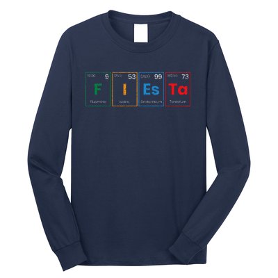 Fiesta Science Teacher Student Periodic Table Cinco De Mayo Long Sleeve Shirt