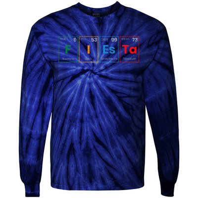 Fiesta Science Teacher Student Periodic Table Cinco De Mayo Tie-Dye Long Sleeve Shirt