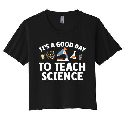 Funny Science Teacher Art For Nerd Physics Teacher Women's Crop Top Tee