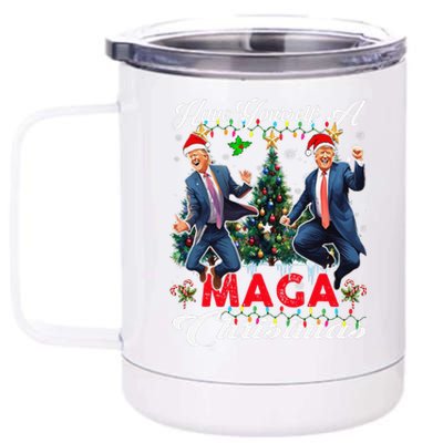 Funny Santa Trump Have Yourself A Merry Maga Christmas Xmas 12 oz Stainless Steel Tumbler Cup