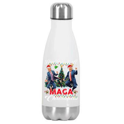 Funny Santa Trump Have Yourself A Merry Maga Christmas Xmas Stainless Steel Insulated Water Bottle