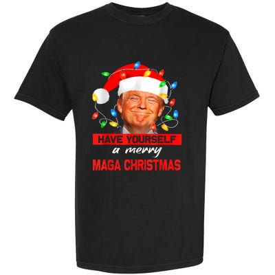 Funny Santa Trump Have Yourself A Merry Maga Christmas Xmas Garment-Dyed Heavyweight T-Shirt