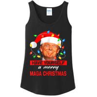 Funny Santa Trump Have Yourself A Merry Maga Christmas Xmas Ladies Essential Tank