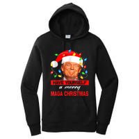 Funny Santa Trump Have Yourself A Merry Maga Christmas Xmas Women's Pullover Hoodie