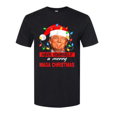 Funny Santa Trump Have Yourself A Merry Maga Christmas Xmas Softstyle CVC T-Shirt