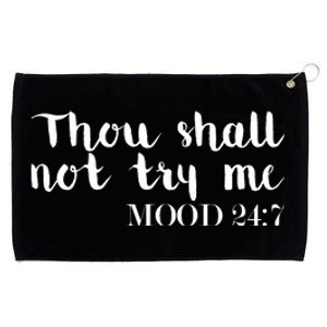 Funny Sarcastic Thou Shall Not Try Me Gift Grommeted Golf Towel