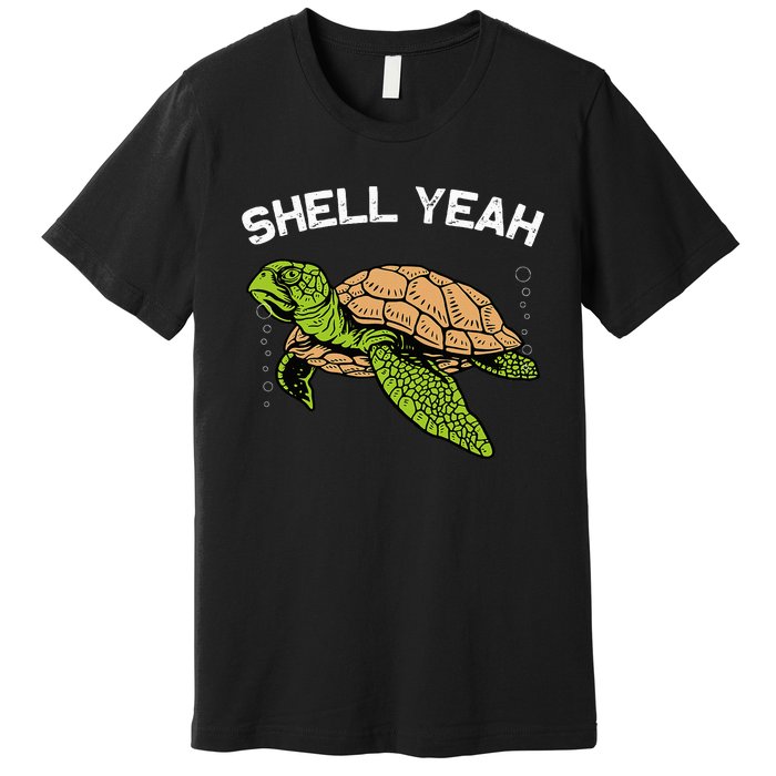 Funny Sea Turtle Art For Sea Turtle Animal Lover Premium T-Shirt