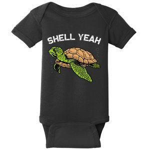 Funny Sea Turtle Art For Sea Turtle Animal Lover Baby Bodysuit