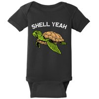 Funny Sea Turtle Art For Sea Turtle Animal Lover Baby Bodysuit