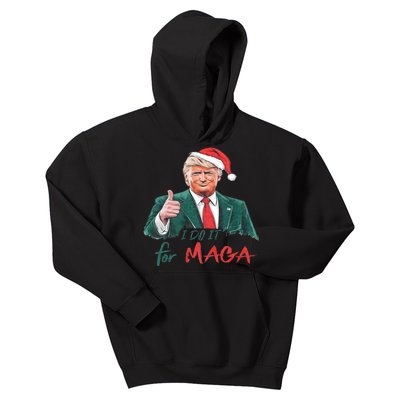 Funny Santa Trump President I Do It For Maga Christmas Xmas Kids Hoodie