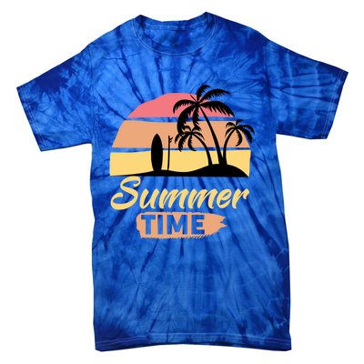 Fun Summer Time Happenings Sunshine Beaches Surfing Swimming Great Gift Tie-Dye T-Shirt