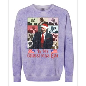 Funny Santa Trump Santa Claus In My Christmas Era Xmas Colorblast Crewneck Sweatshirt