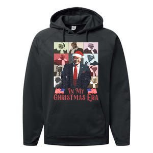 Funny Santa Trump Santa Claus In My Christmas Era Xmas Performance Fleece Hoodie