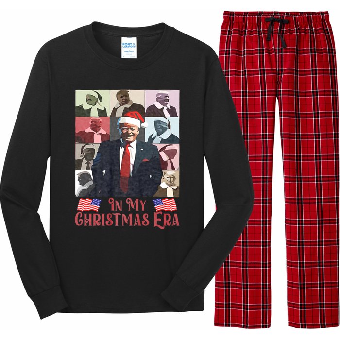 Funny Santa Trump Santa Claus In My Christmas Era Xmas Long Sleeve Pajama Set