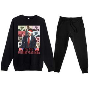 Funny Santa Trump Santa Claus In My Christmas Era Xmas Premium Crewneck Sweatsuit Set