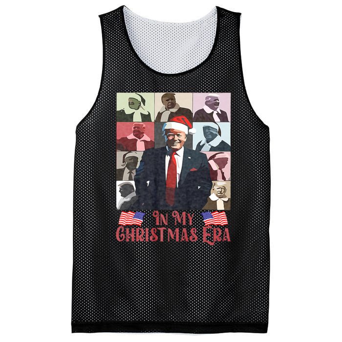 Funny Santa Trump Santa Claus In My Christmas Era Xmas Mesh Reversible Basketball Jersey Tank