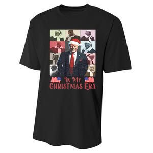 Funny Santa Trump Santa Claus In My Christmas Era Xmas Performance Sprint T-Shirt