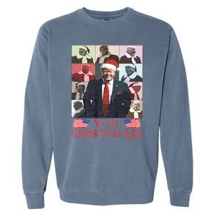 Funny Santa Trump Santa Claus In My Christmas Era Xmas Garment-Dyed Sweatshirt