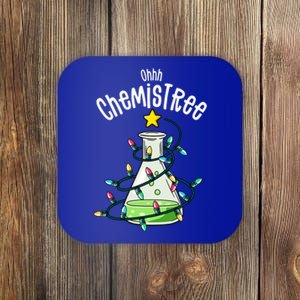 Funny Science Teacher Oh Chemistree Chemistry Christmas Coaster