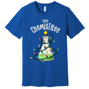 Funny Science Teacher Oh Chemistree Chemistry Christmas Premium T-Shirt